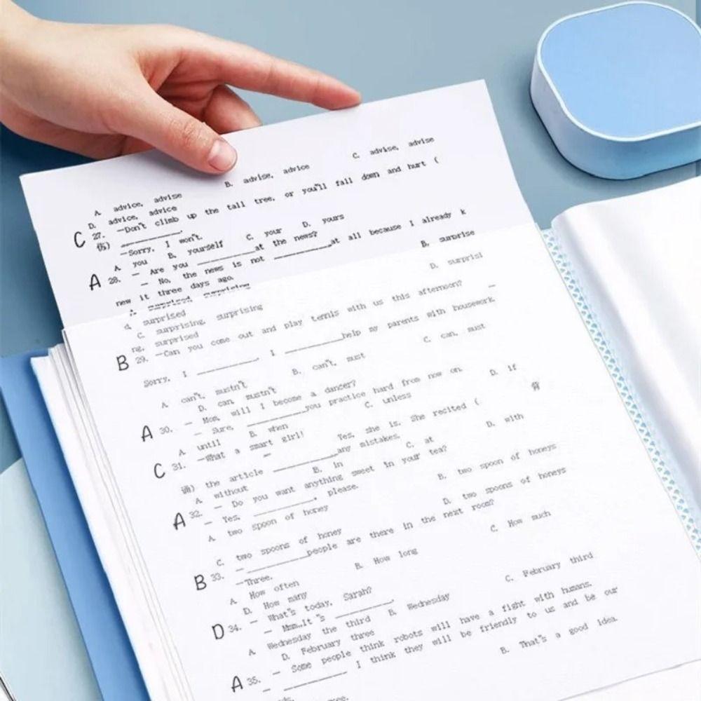 40 Pages Document Bag PP Test Paper Storage Organizer New A4 File Folder