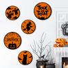 Halloween Wood Wall Hanging Welcome Door Hanging Door Number Wall Decoration Wall Decoration Round