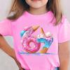 Sweet Donut Ice Cream 67 Graphic Kids Short Sleeve T Shirt Soft Breathable Summer Casual Children Daily Wear Birthday Party Top