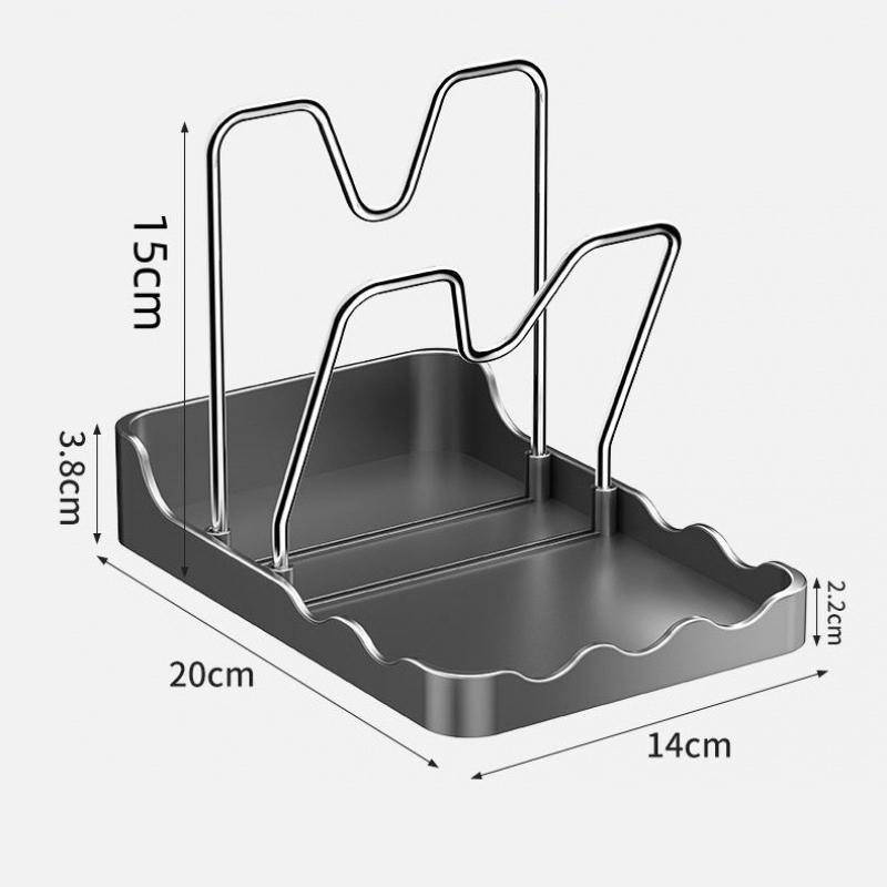 1Pc Pot Lid Cutting Board Placement Rack Kitchen Spatula Holder Storage Rack Pot Lid Artifact Cutting Board Rack