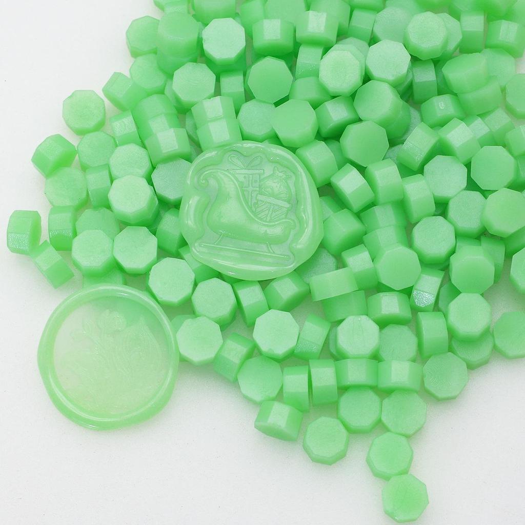 148 Pearlescent Octagonal Sealing Wax Beads - Mixable Colors, 500g Package