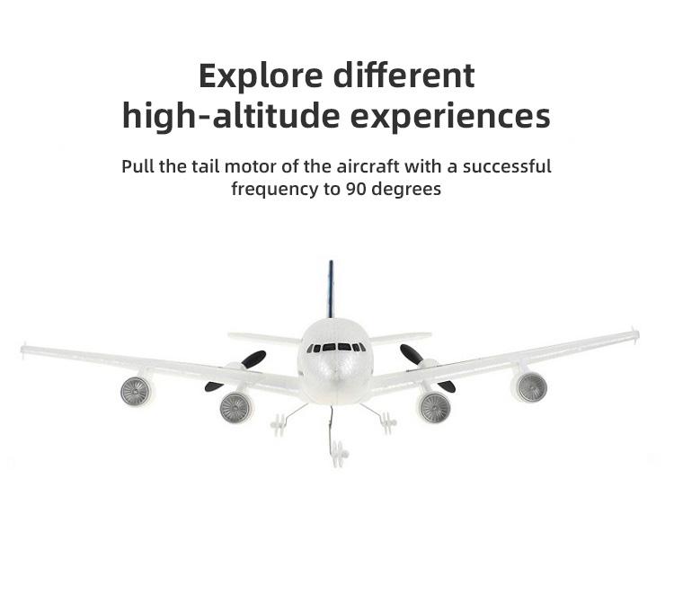 A380 RC Plane Glider Airplanes Remote Control Foam Aircraft Fixed Wing Aircraft Model Airplane Toys Hobbies Kids Christmas Gifts