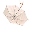 Pluvia Long Rain Striped 58cm [Ultra-lightweight 220g] Women's Umbrella, Umbrella, Beige,