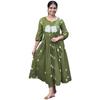Gosriki Women' Rayon Blend Anarkali Printed Kurta With Pant (Anveshi MethiVks01Gs Green Small)
