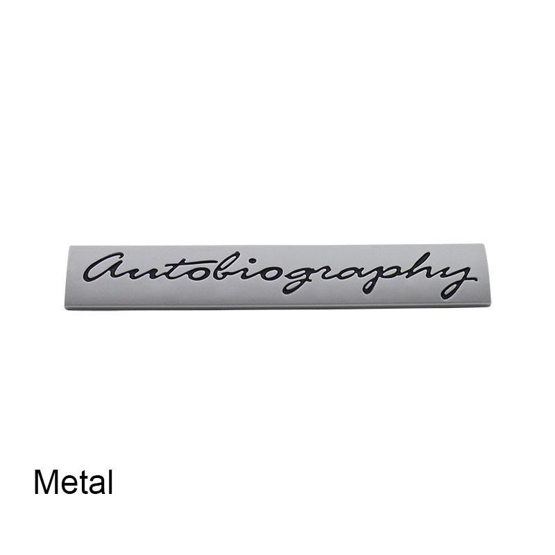 3D Premium Autobiography for car Hood Fender trunk Rear Bonnet Nameplate Decal Emblem Badge Sticker