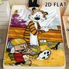 1Pc Calvin and Hobbes Print Flannel Blanket, High Quality Comfortable for All Seasons, Home Decor, Warmth and Comfort, Perfect for Christmas Gifts
