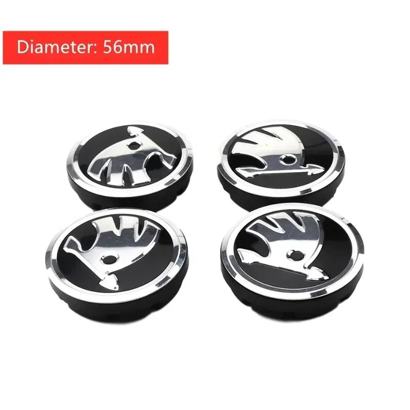 2025 Horké pro Škoda 56/60/65mm Středové krytky kol auta Logo Rapid Kodiaq Fabia Karoq Laura Superb VRS Yeti Octavia Scala Pneumatika D