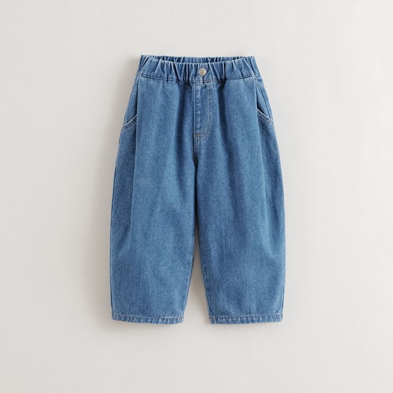 Mark Jenny Girls' Pure Cotton Versatile Denim Carrot Pants Baby Pants 2026 Spring Collection 551585