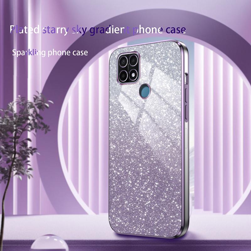 For OPPO Realme C21 Case Bling Luxury Electroplate Glitter Phone Case OPPO Realme C21Y C25Y C15 Soft TPU Bumper Clear Back Cover