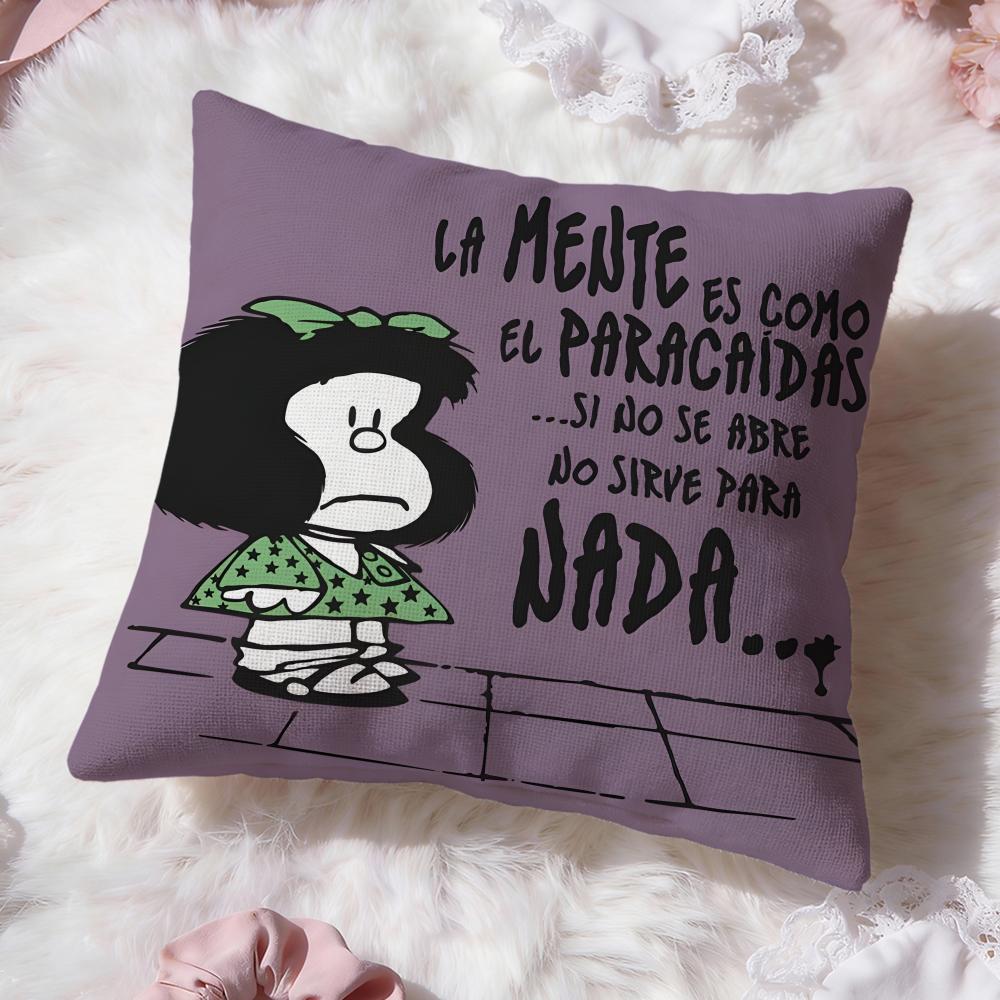 Anime M-MafaldaS Cushion Cover Premium Comfort Reversible Pillow Cove -Two in One Design for Any Room & Car Interior
