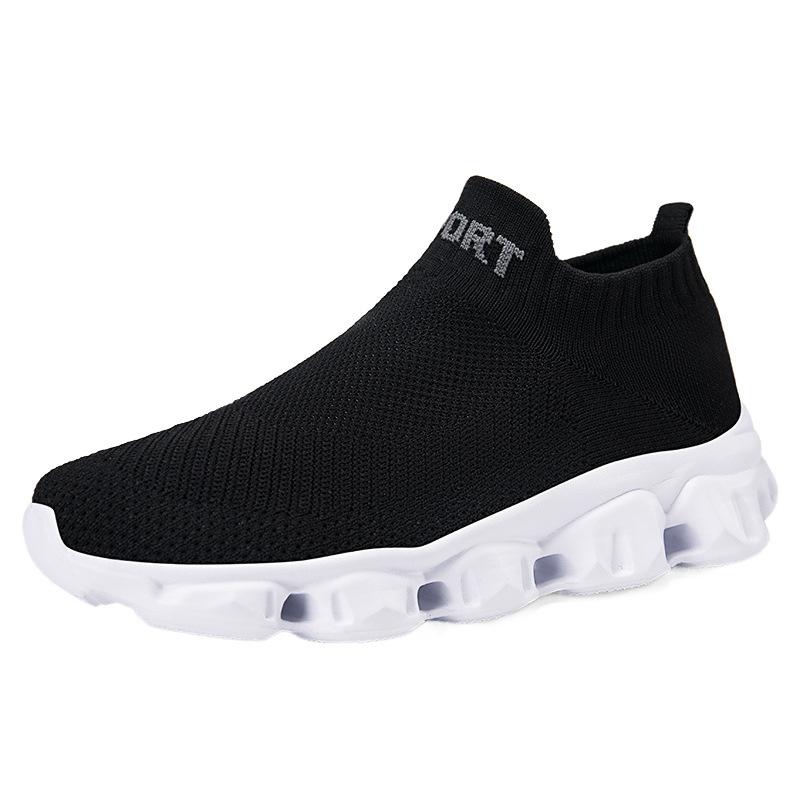 Breathable Casual Sports Shoes Large Size Women's Shoes Lazy Shoes Fly-woven Socks Shoes Children Light Soft Nesting Couple Shoes