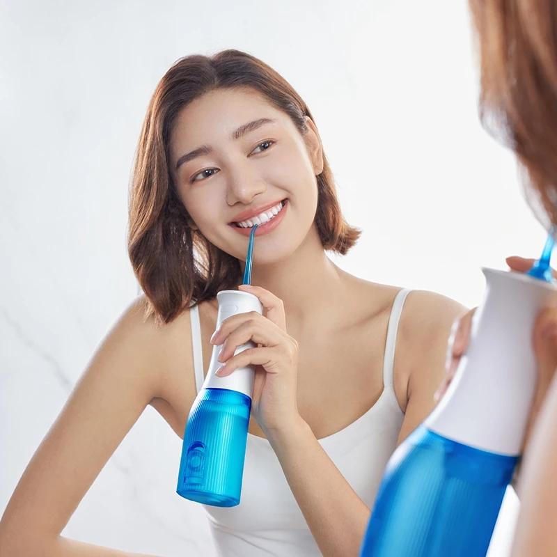 W3Pro Oral Irrigator 4 Type Nozzle Dental Water Jet 80 Days Battery Life Water Flosser Teeth Whiteing Cleaner