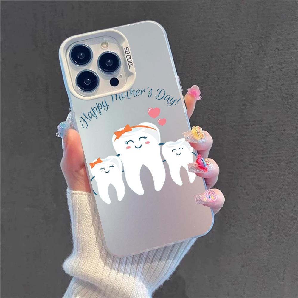 Dentist Tooth Phone Case For IPhone 16 15 14 13 12 11 Pro Max X XR XSMAX 8 7 Plus Matte Shockproof Back Cover