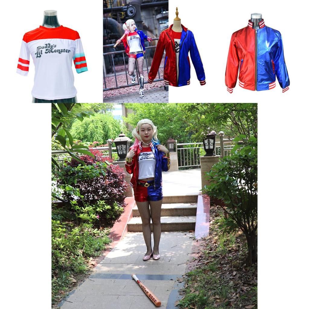 Costume Cosplay Anime Gioco Caldo Outfit Ispirato a Harley Quinn Per Donne