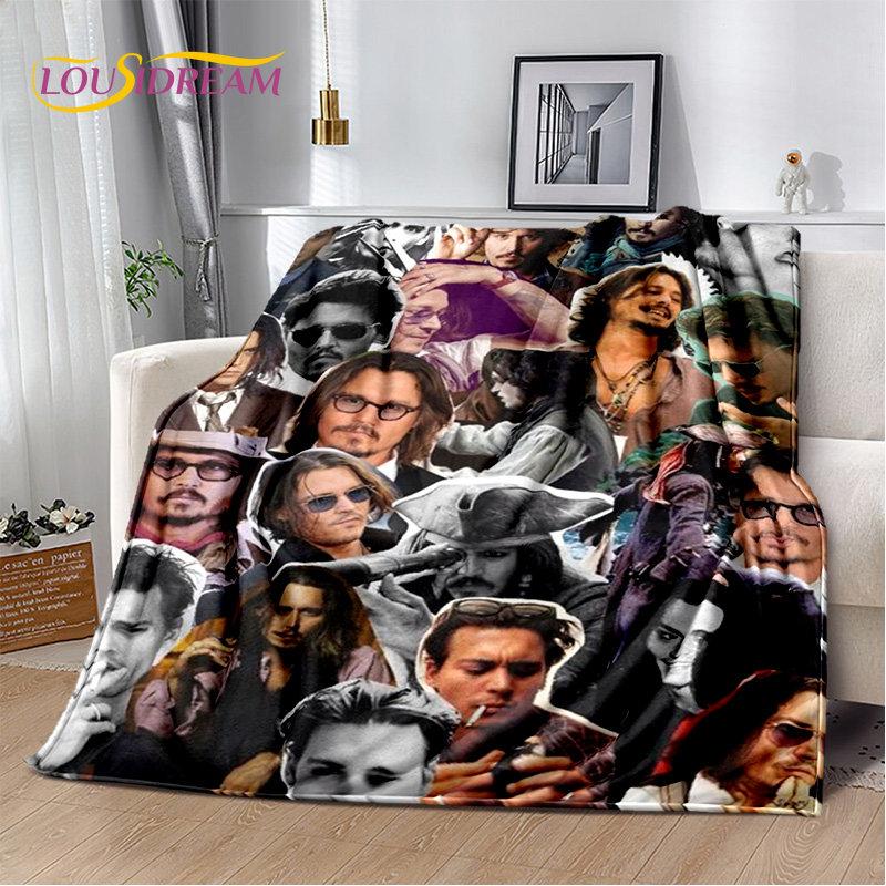 3D Printing Johnny Depp Series Soft Plush Blanket,Flannel Blanket Throw Blanket for Living Room Bedroom Bed Sofa Picnic Cover