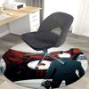 1pc Anime Design Round Carpet - Tokyo Ghoul Theme Chair Mat for Office, Home Decor, Living Room