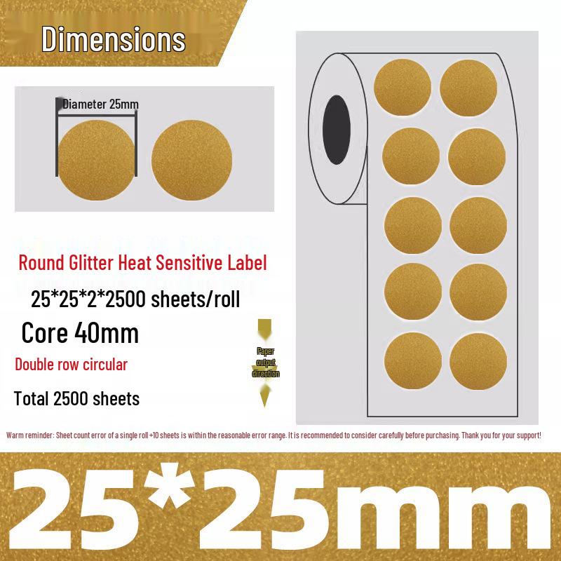 Silver Thermal Adhesive Printable Food Label