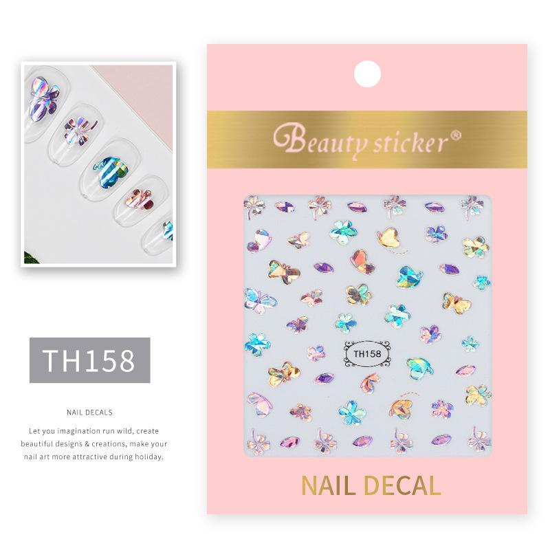 New Year Nail Art Stickers Bronzing Year of the Dragon Chinese Style Mahjong Cartoon Nail Stickers Decoration