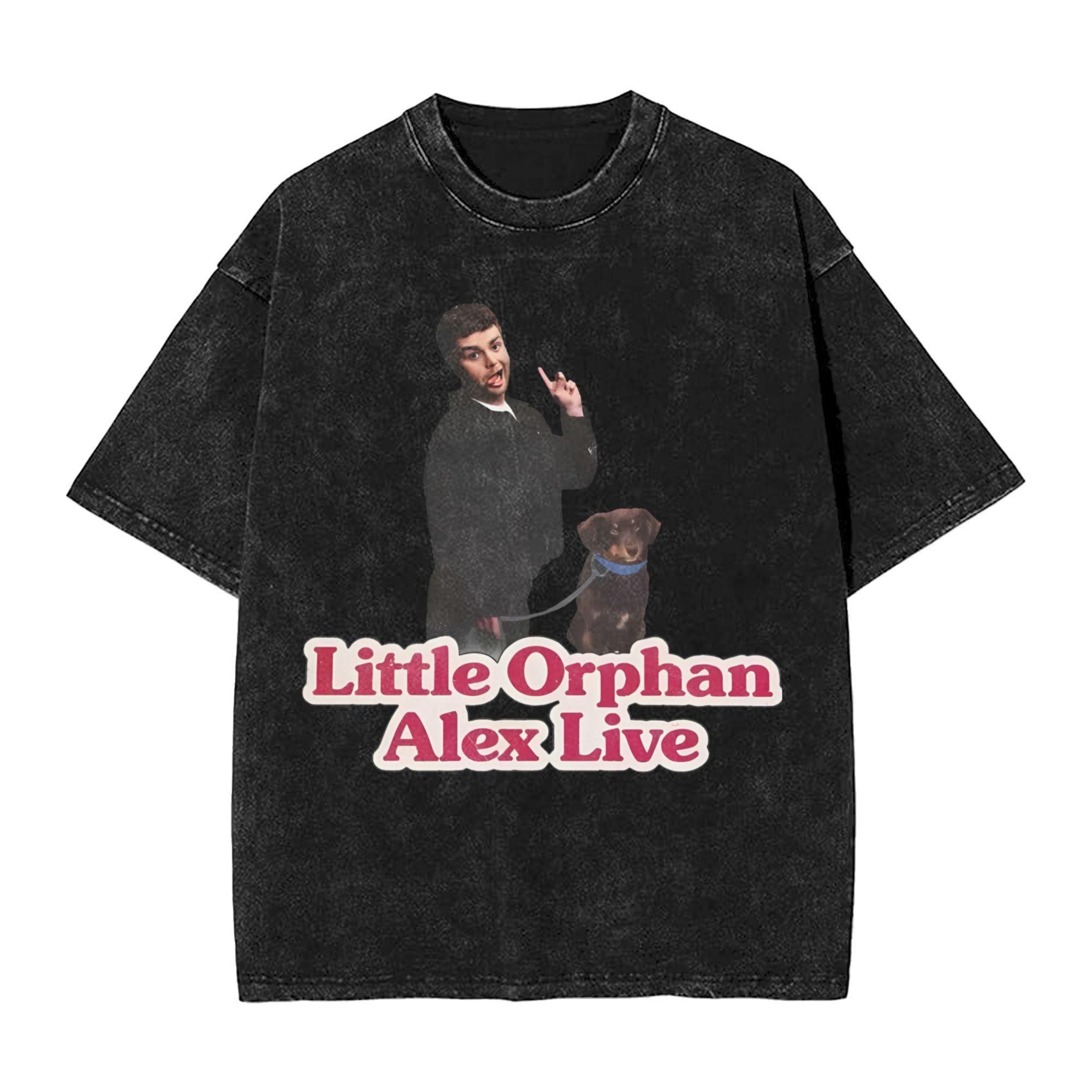Печатные футболки Alex Warren Little Orphan Live Tour Стирка Аксессуары Оверсайз Футболка для Унисекс Женщин Футболка S