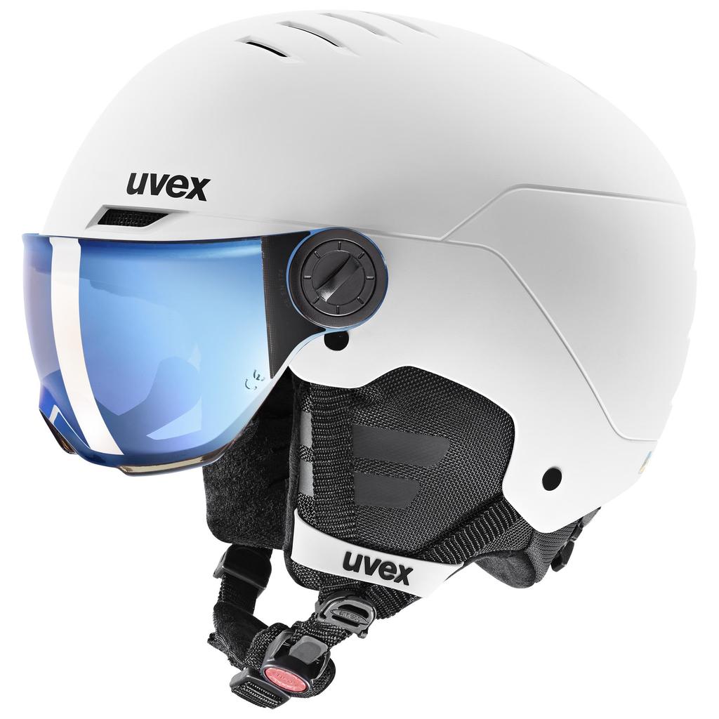 Uvex Rocket Visor Ski and Snowboard Matte Size Fits Kids' Jr. Helmet, Color, Dial-Type Adjustment, 51-55cm