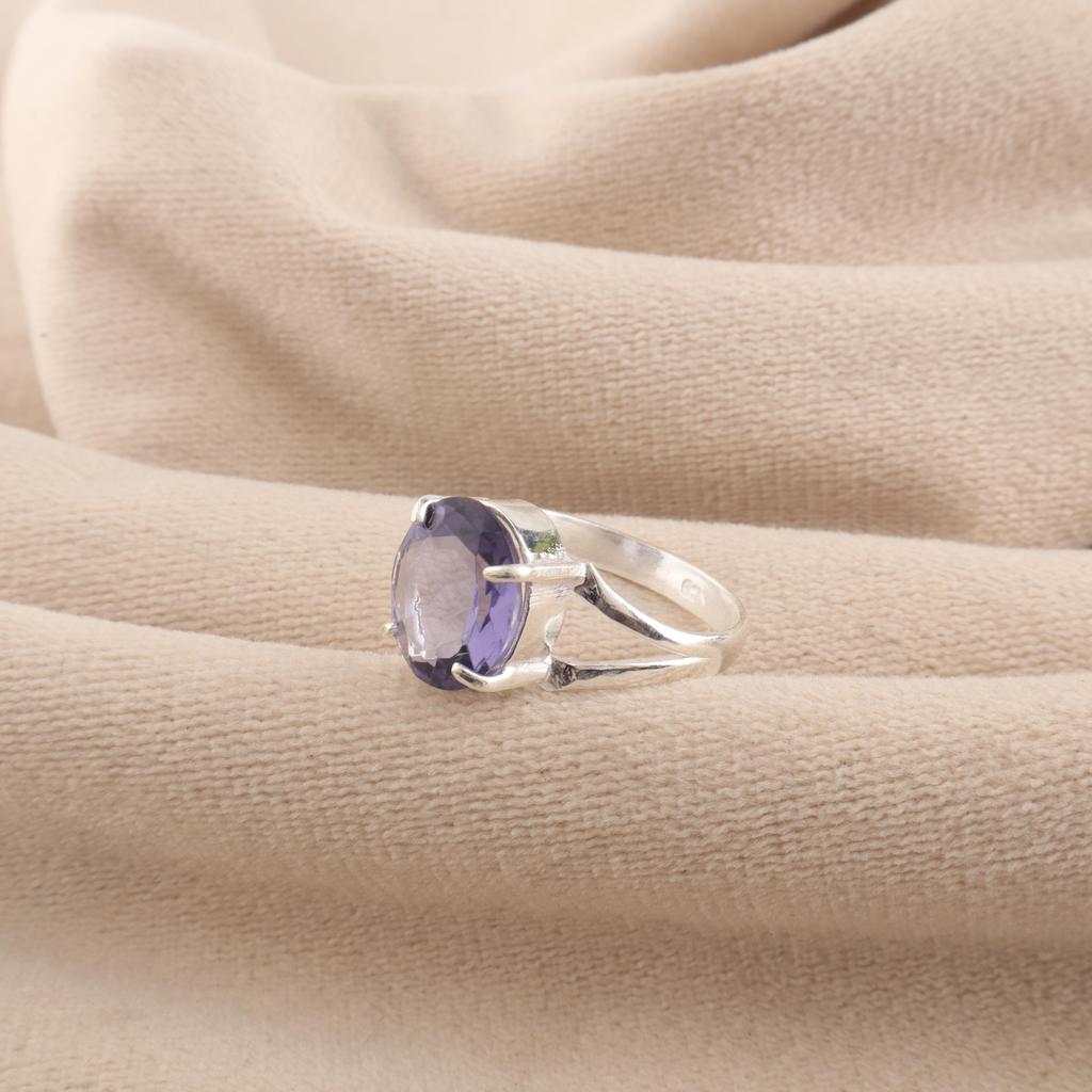 Iolite Gemstone 925 Sterling Silver Women Jewelry Designer Ring For Anniversary Gift RR-75-7
