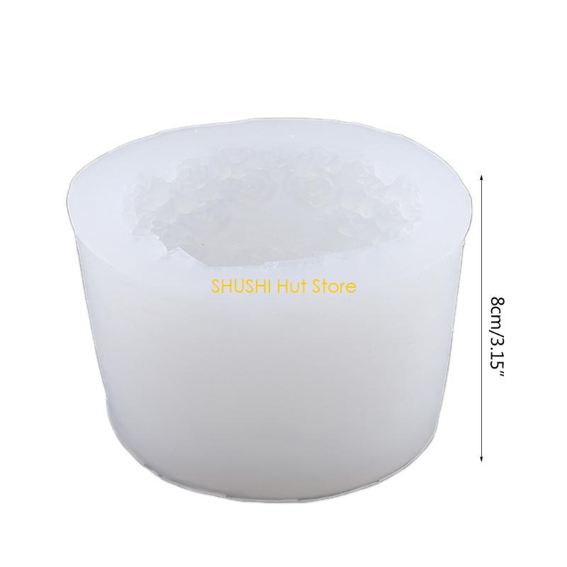 3D Rose Lovely Moulds Wedding Silicone Mould Decorating Silicone Moulds for Soap Scented Wax Gypsum D57B