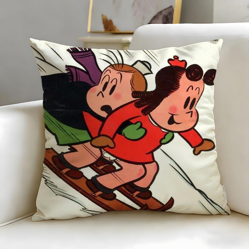 

classic cartoon The Little Lulu Show Cushion Cover Soft EasyWash Pillow Case Versatile for Couch Bed Travel and Office 30X30cm