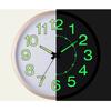 12in Quartz Clock Night Light Non Ticking Silent Wall Clock White Frame for Indoor Bedroom Living