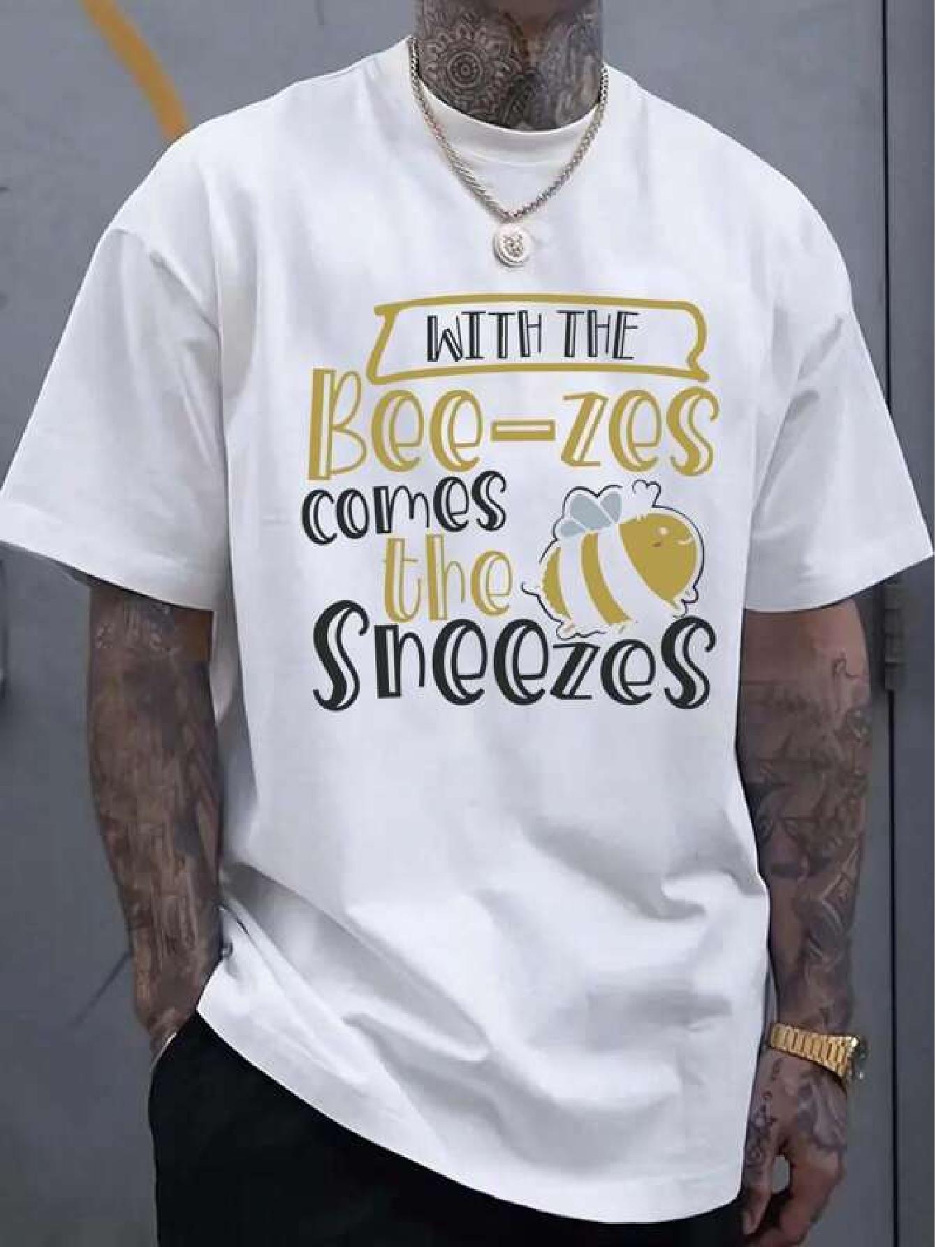 

Bee Sneezing Funny Spring Bee T-shirt - Fashion Clothing S