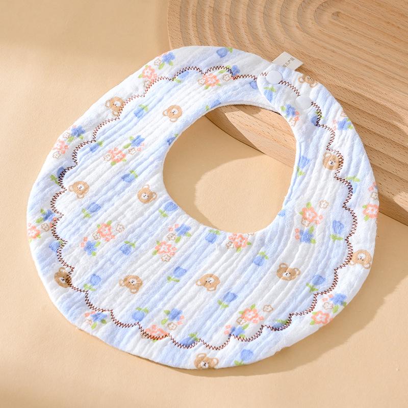 Soft Six-Layer Pure Cotton Baby Bib - Gauze Newborn Saliva Towel