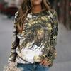 Autumn Horse Sweatshirts Animal 3D Print Hoodies Women Fashion Long Sleeve Y2k Hoodie Oversized Pullovers Tops Female Clothing