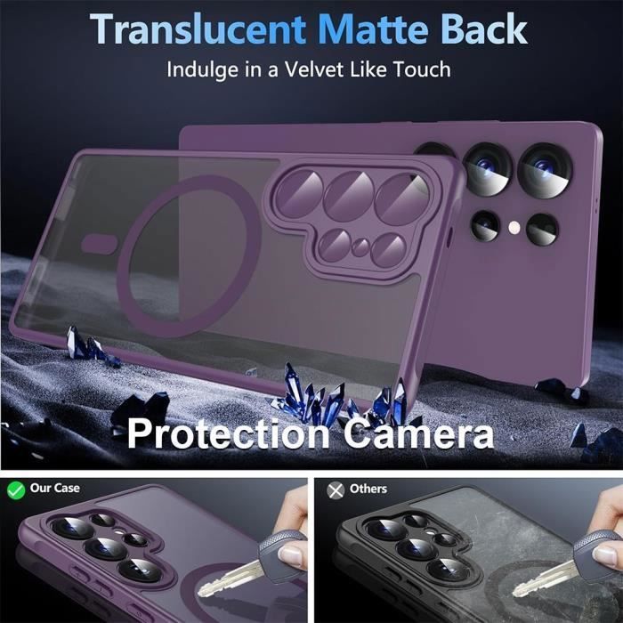 Skal - BOOLING - för Samsung Galaxy S25 Ultra - Lila - Kameraskydd - 2 Härdat glas