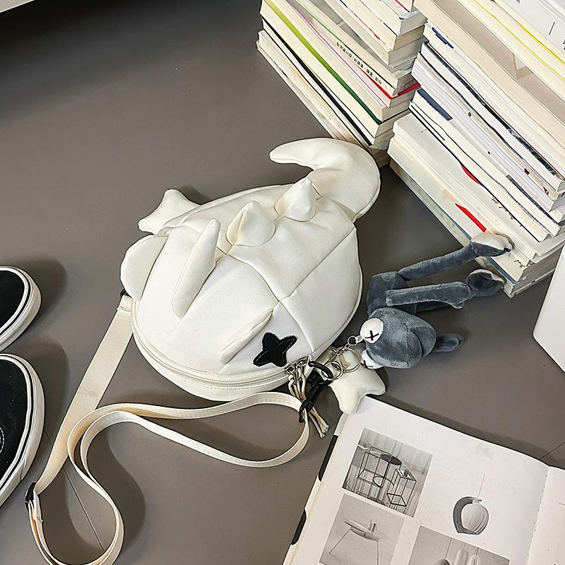 Shark messenger bag women's shoulder bag cute summer commuter mobile phone bag men's trendy cycling bag