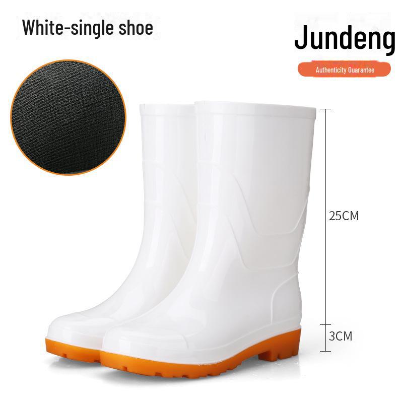 Fashionable Mid-Tube Waterproof Water Shoes - Thick-Soled, Non-Slip, Wear-Resistant, Suitable for All Seasons