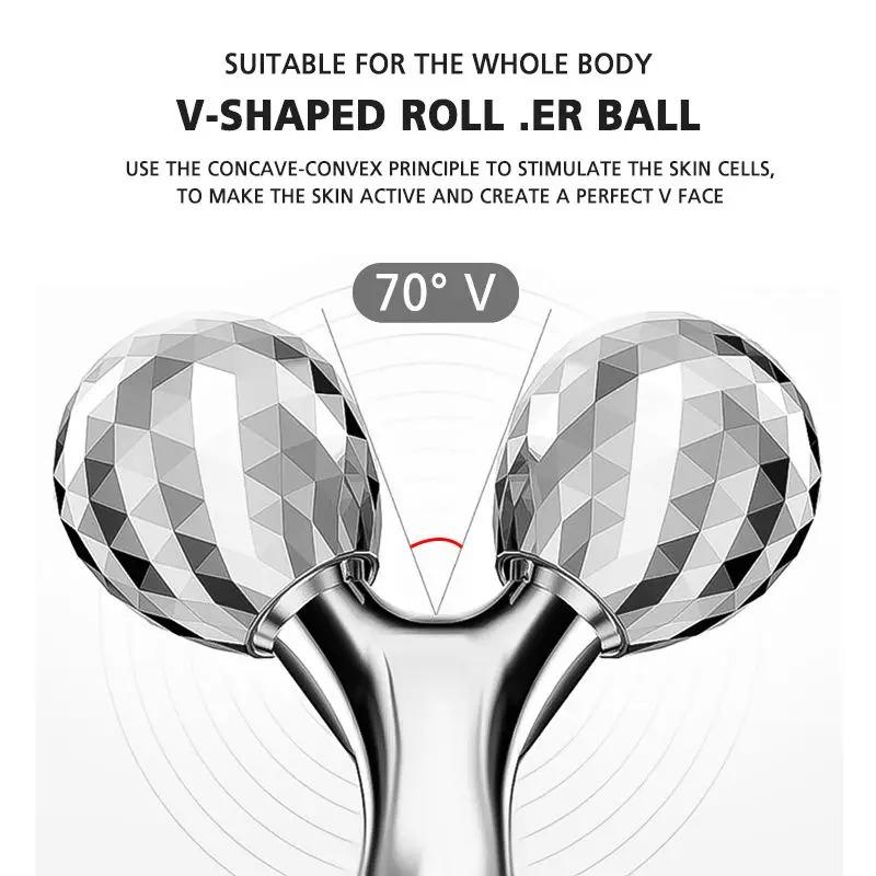 3D Roller Massager 360 Rotating Slim Face Full Body Shape Massager Lifting Facial Massage Wrinkle Remover
