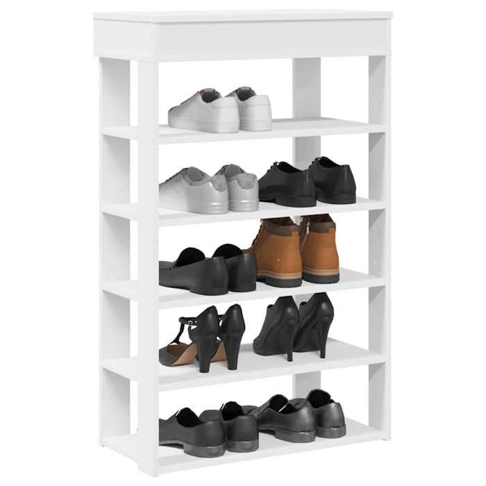 VidaXL Shoe Rack White 60x30x98 Cm Engineered Wood, Shoe Storage, Storage Cabinet of 859923