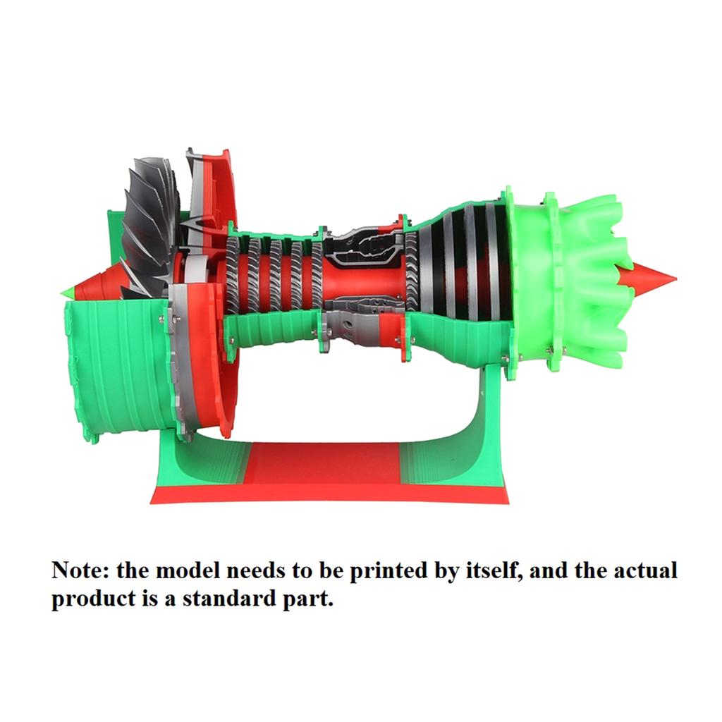3D Printed Model Kit Aviation Engine 3D Printable Jet Engine Kit Collection Model Component for Home Decor and Education