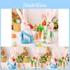 Cute Cartoon Easter Bunny Hat Plush Doll With Carrot For Festive Displays