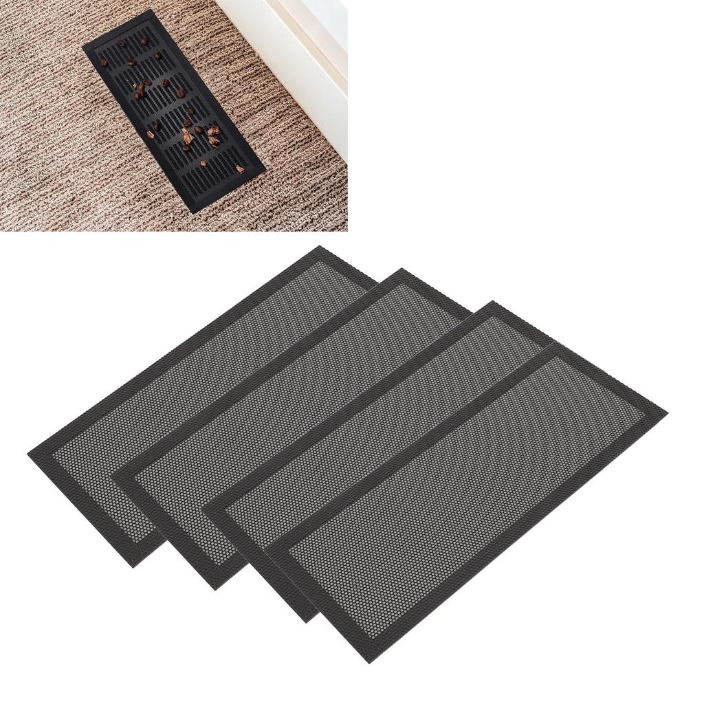 4 Stück Bodenlüftungsnetzabdeckung, PVC, magnetisch, staubdicht, Bodenregister-Bildschirmabdeckung für Zuhause, Wanddecke