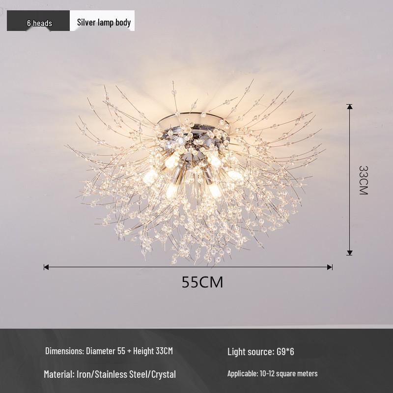 Dandelion Crystal Fireworks Ceiling Light for Nordic Bedrooms and Living Rooms