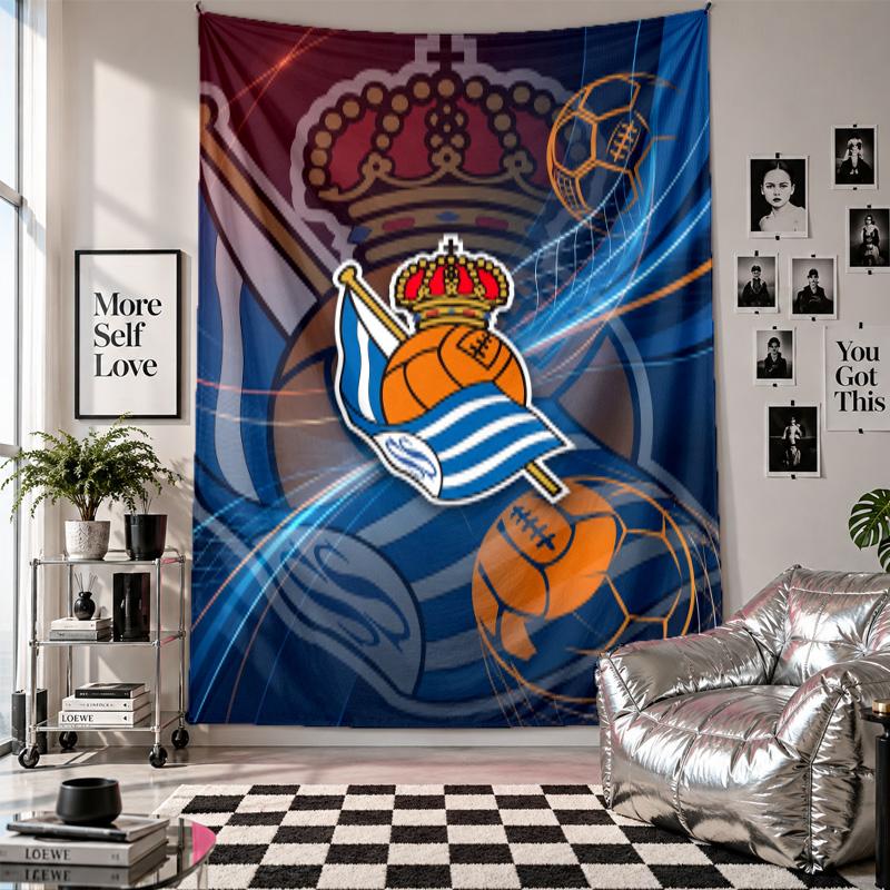 Real Sociedad FC Wall Tapestry Home Decor Wall Hanging Cloth for Bedroom Living Room Background