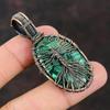 Baum des Lebens Kupfer Malachit Edelstein Anhänger Kupferdraht gewickelter Anhänger Baum des Lebens Schmuck Handgefertigter Anhänger Designer Anhänger für Frauen