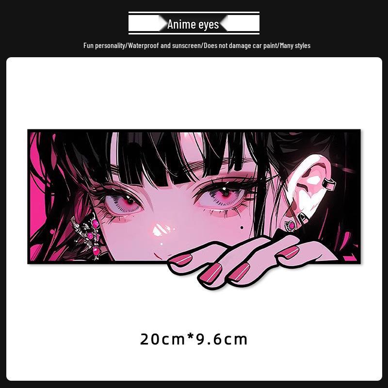 Anime Augen Rücklicht Aufkleber: Einzigartige Rennrad- & Autodekoration