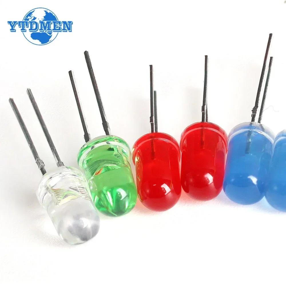 50/60/100PCS 5mm LED Diode White Yellow Red Green Blue Assorted Kit DIY LEDs Light Emitting Set Electronic Diy Kit
