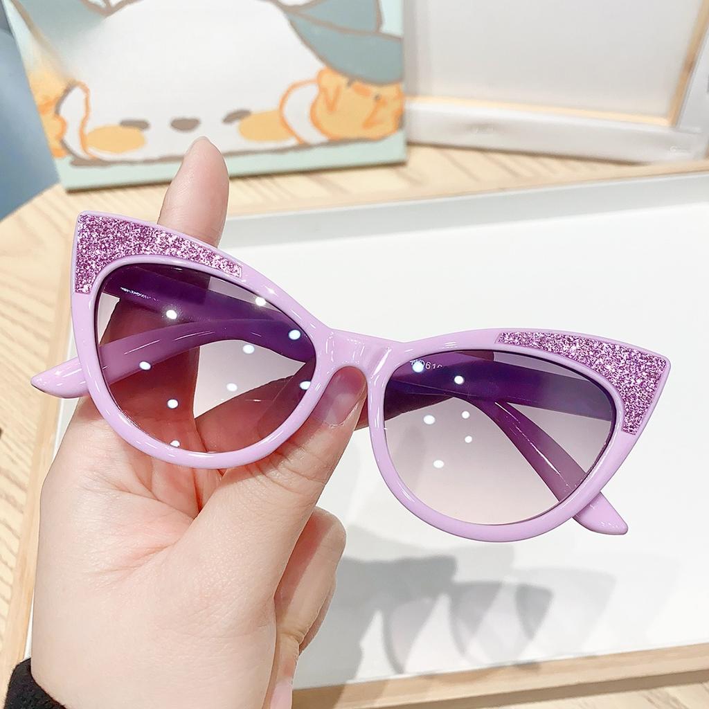 Cute Cat Eye Children Sunglasses for Kids Shiny Candy Color Sun Glasses Cute Baby Eyewear Trend Girls Eyeglasses