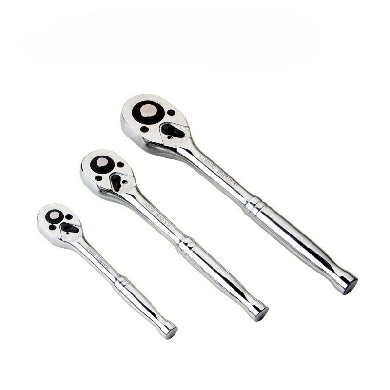 Sale 1/4'' Drive 24-tooth Full Polish Ratchet Set Premium Chrome Vanadium Steel Construction Plated Finish