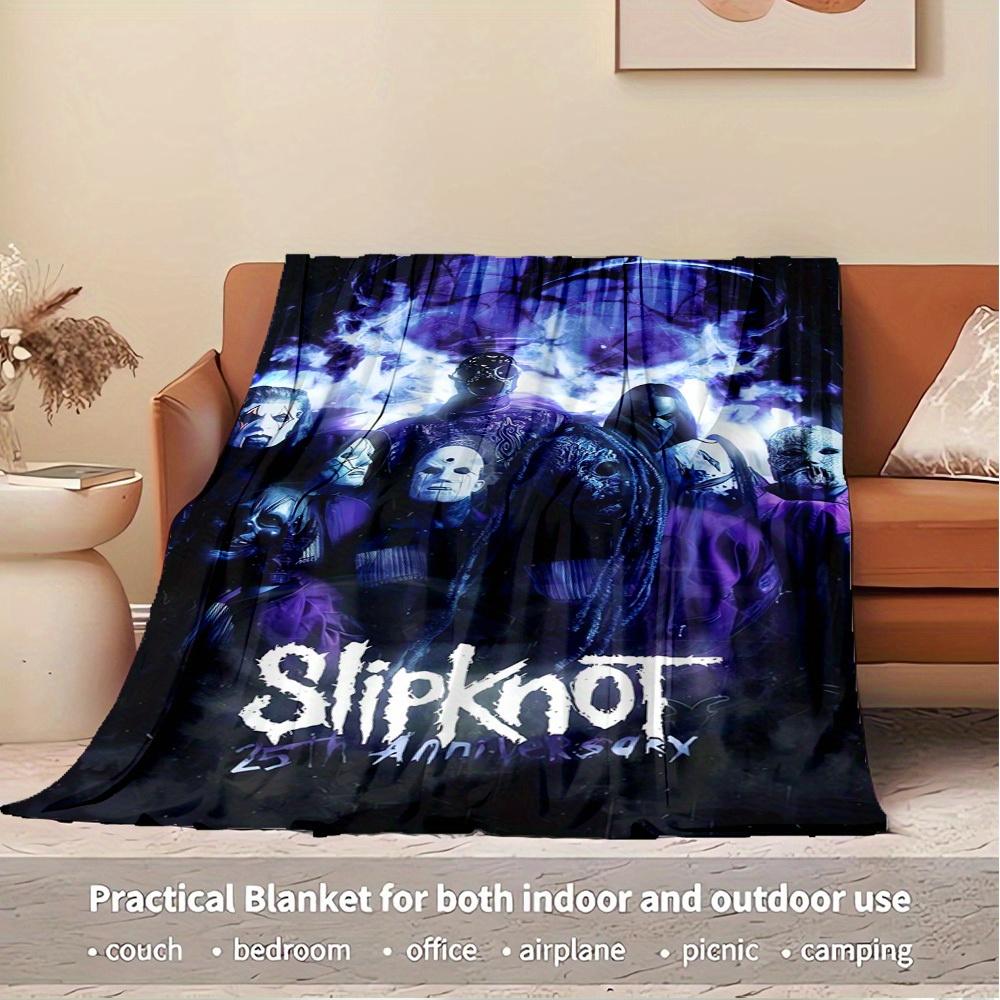 1ks Slipknot, Heavy Metal, Hudební kapela Flanelová deka Lehká měkká pro všechna roční období, Ideální na pohovku, do kanceláře, na postel, na cesty, na kempování Přehoz67