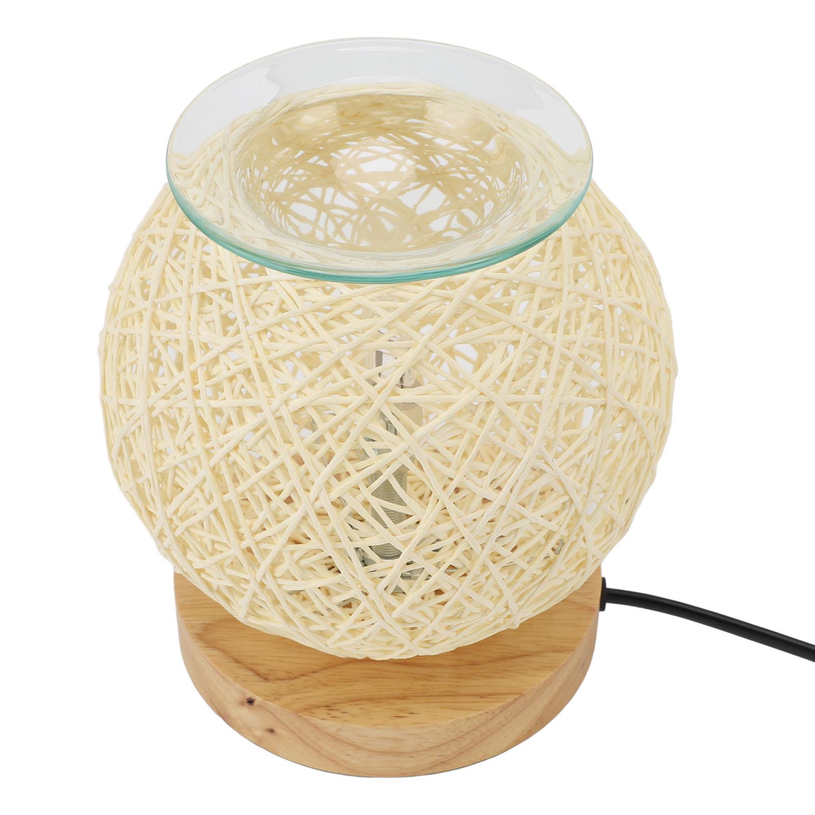

Adjustable Rattan Table Lamp Dimmable Woven Aromatherapy Lamp Night Light for Living Room Bedroom Dorm Decoration