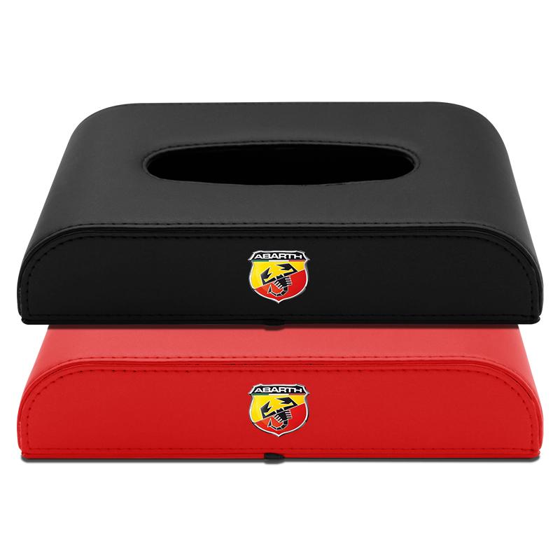 Car Tissue Box Holder Armrest Box Storage Case Car Accessories for Fiat Abbas 500 500L 500X 124 Aegea MobiPanda Tipo Sedici Centoventi Fiorino Qubo