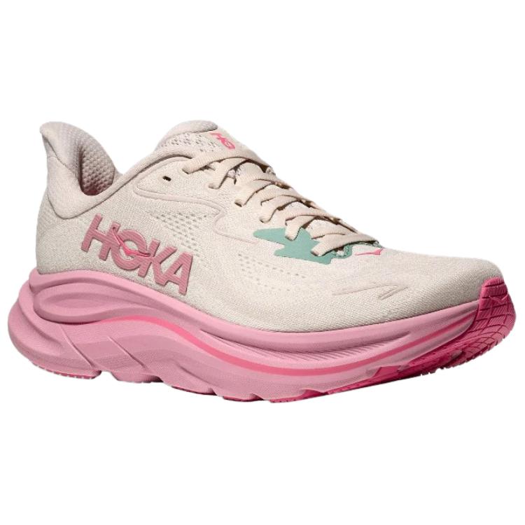 HOKA Clifton 10 Wide Rose Cream Women Sneakers Dried-Rose 1162050-RMD